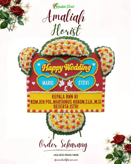 Papan Bunga Pernikahan Kebun Beler